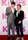 <p>Ashton Kutcher and Director Robert Luketic arrive at the "Killers" premiere at Event Cinemas George Street on July 18, 2010 in Sydney, Australia.</p>