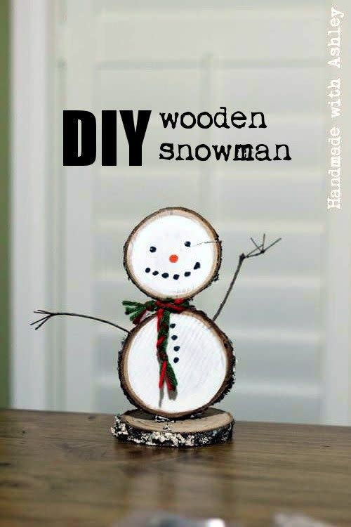 Wood Slice Snowman Ornament - Easy Peasy and Fun