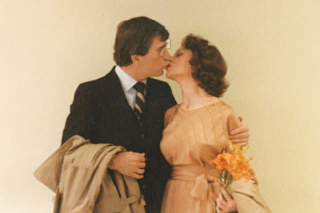 <p>Courtesy Kelly Bishop</p> Kelly Bishop and Lee Leonard on their wedding day in 1981