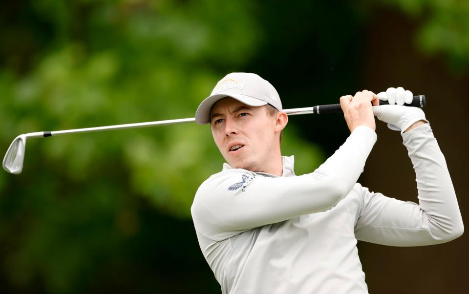   Matt Fitzpatrick of England plays his shot from the third tee during the first round of the Wells Fargo Championship at TPC Potomac Clubhouse on May 05, 2022 in Potomac, Maryland - 'It was difficult to say no': Matt Fitzpatrick proud of brother rejecting Saudi rebel series - GETTY IMAGES