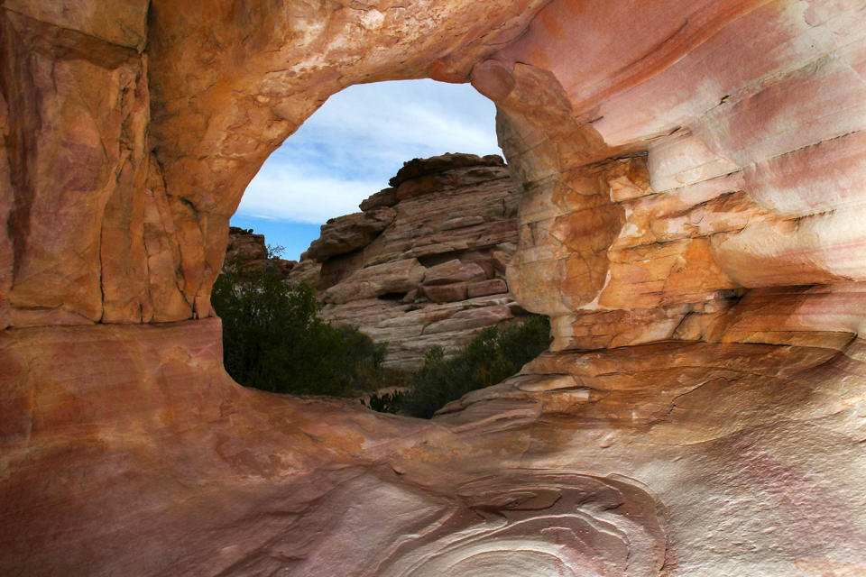 <p>This April 5, 2012 file photo shows rock formations in Gold Butte, located about 90 miles northeast of Las Vegas. (Photo: Jeff Scheid /Las Vegas Review-Journal via AP) </p>