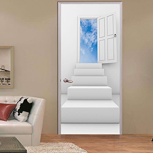 11) 3D Door Wall Mural Wallpaper