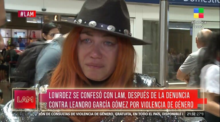 El desgarrador llanto de Lowrdez al hablar de su expareja, a quien denunció por violencia de género