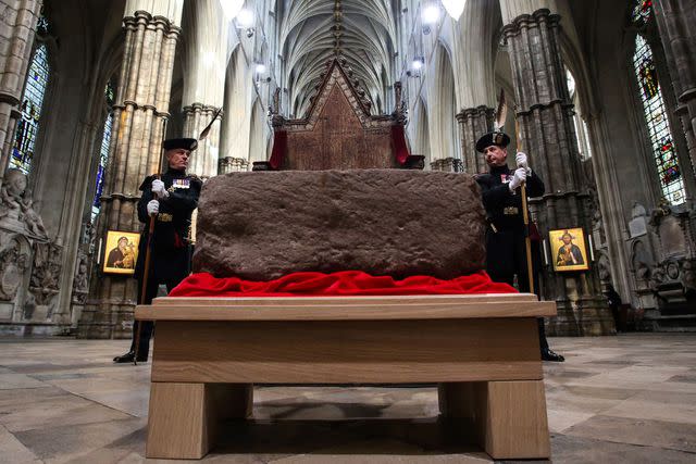 <p>SUSANNAH IRELAND/POOL/AFP via Getty</p> Stone of Destiny