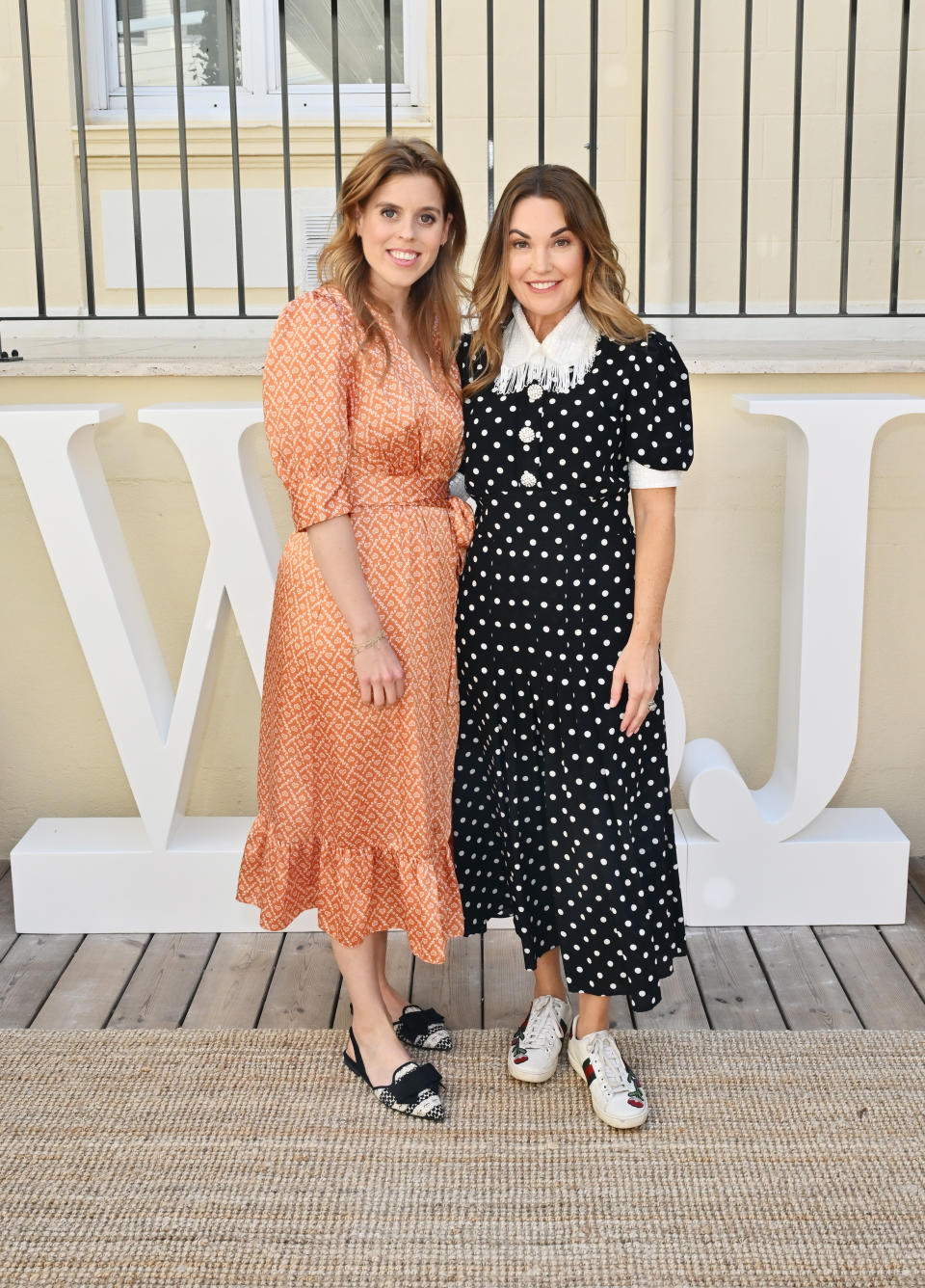 Princess Beatrice of York seen at Journal House wearing Ella slingback flats for a discussion about emotional intelligence in the age of artificial intelligence with Spotify on  in Cannes, France