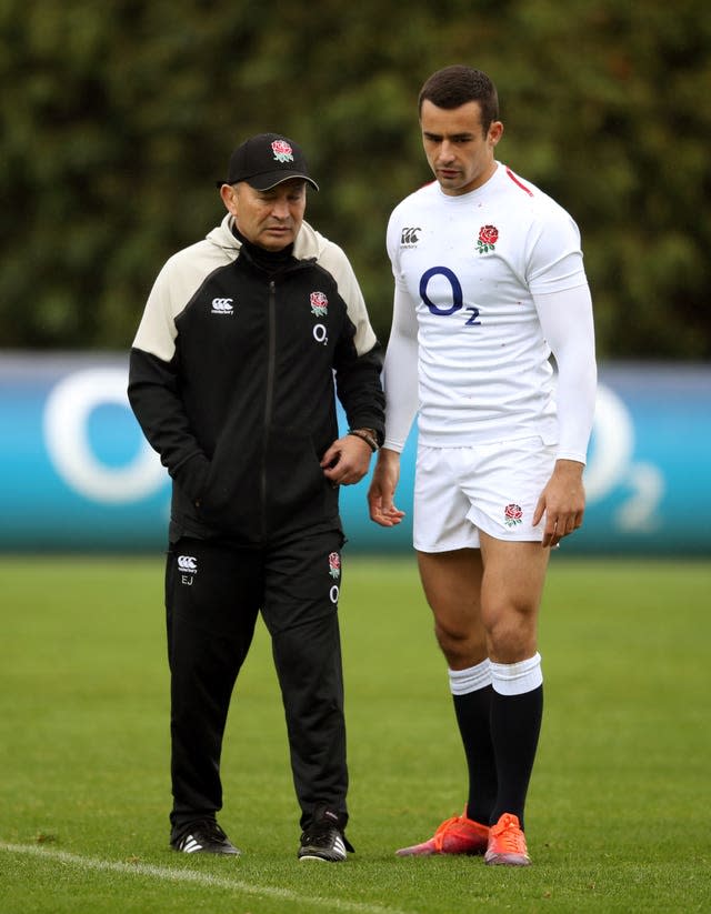 Alex Lozowski (right) saw England career ended by Eddie Jones (left) after the 2018 match against Japan