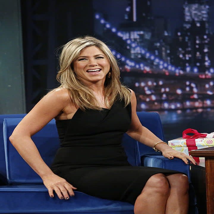 Jennifer Aniston with Jimmy Fallon