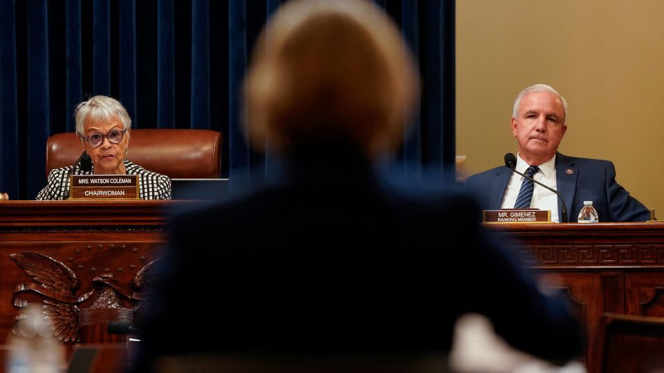 Rep. Bonnie Watson Coleman questioned US Coast Guard Commandant Linda Fagan shortly after she became the first female head of the agency in June 2022.  - Elizabeth Frantz/Reuters/File