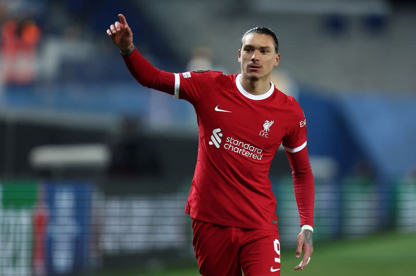 Liverpool forward Darwin Núñez was dropped to the bench against Atalanta.