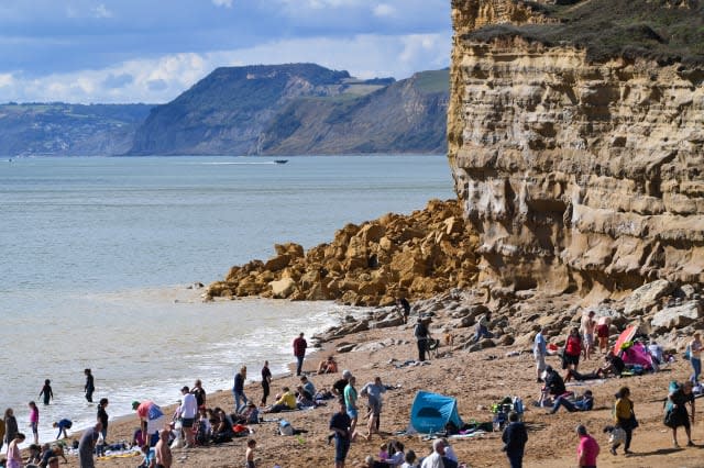 Jurassic Coast Cliff Collapses At Hive Beach