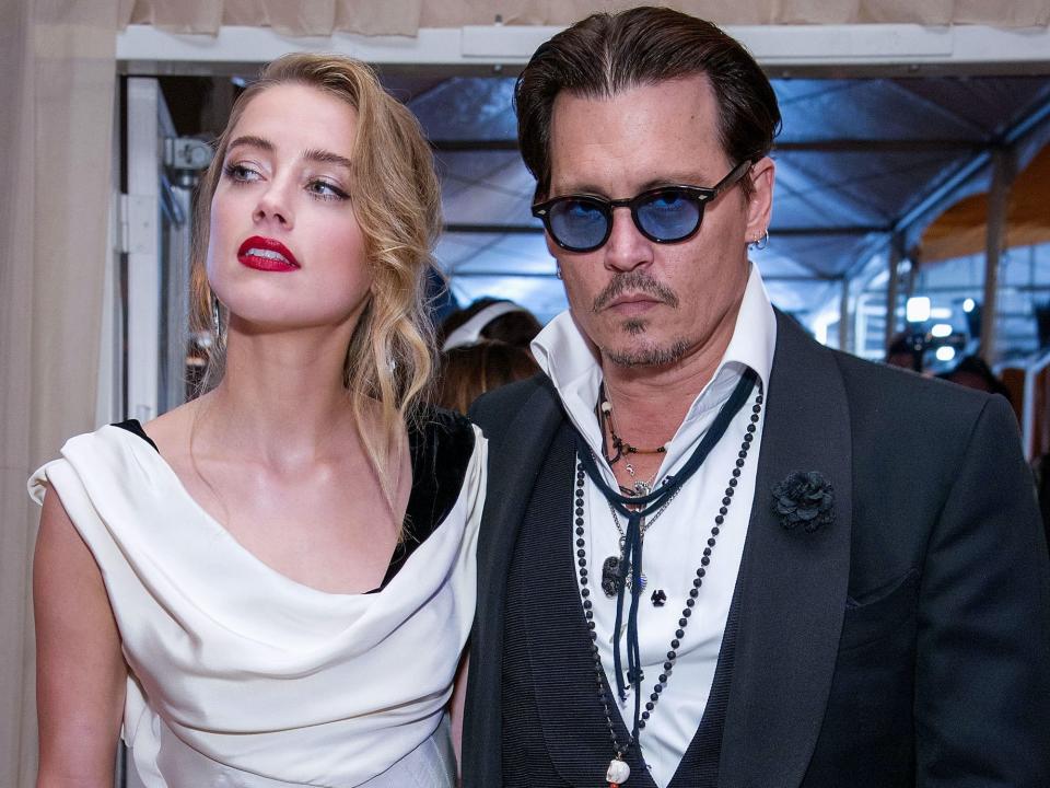 Amber Heard and Johnny Depp.