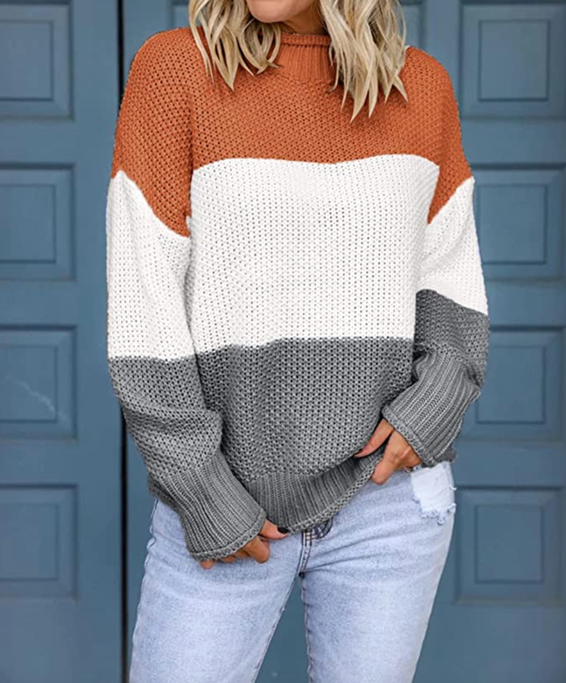 Slouchy, cool, and even cozier in colorblock! (Photo: Amazon)