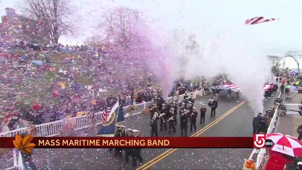 Celebrating 'Old Glory' at Plymouth parade