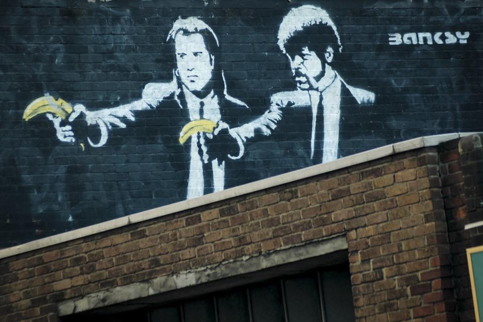 Banksy's homage to Pulp Fiction in East London (Rex Features)