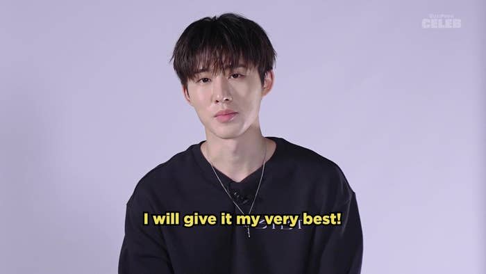 B.I saying, "I will give it my very best!"