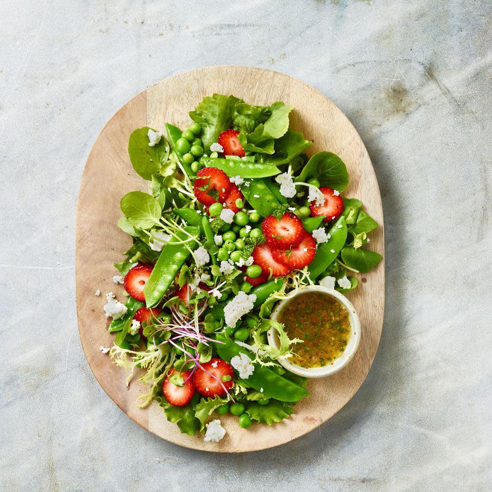 Spring Pea Salad with Strawberries