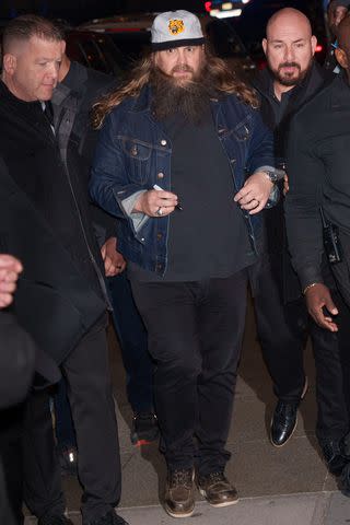 <p>Gotham/GC Images</p> Chris Stapleton arrives at 'Saturday Night Live' afterparty