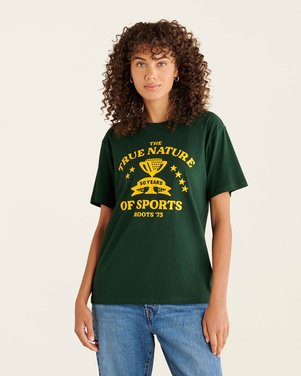 Womens Nature Of Sports Oversized T-Shirt. Image via Roots.