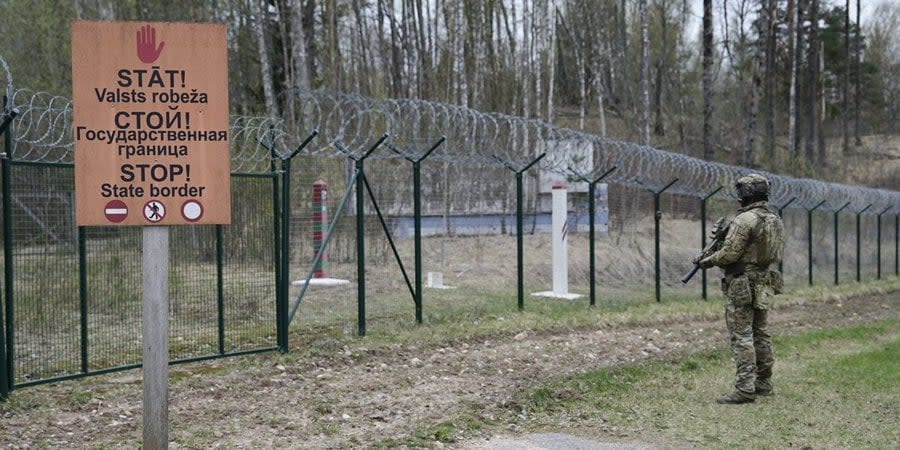 The Russian-Latvian border