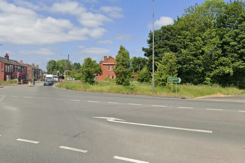 The junction of East Lancashire Road with Church Lane