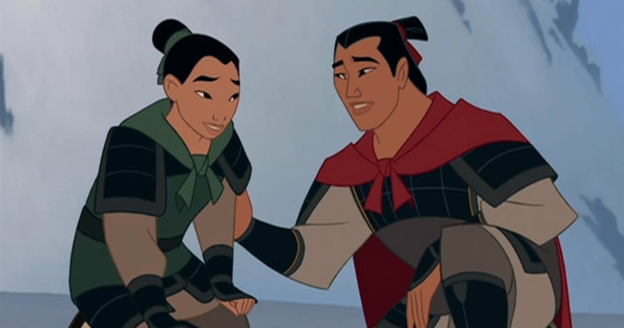 Mulan and Li Shang in the 1998 animated film <em>Mulan.</em> (Photo: Disney)