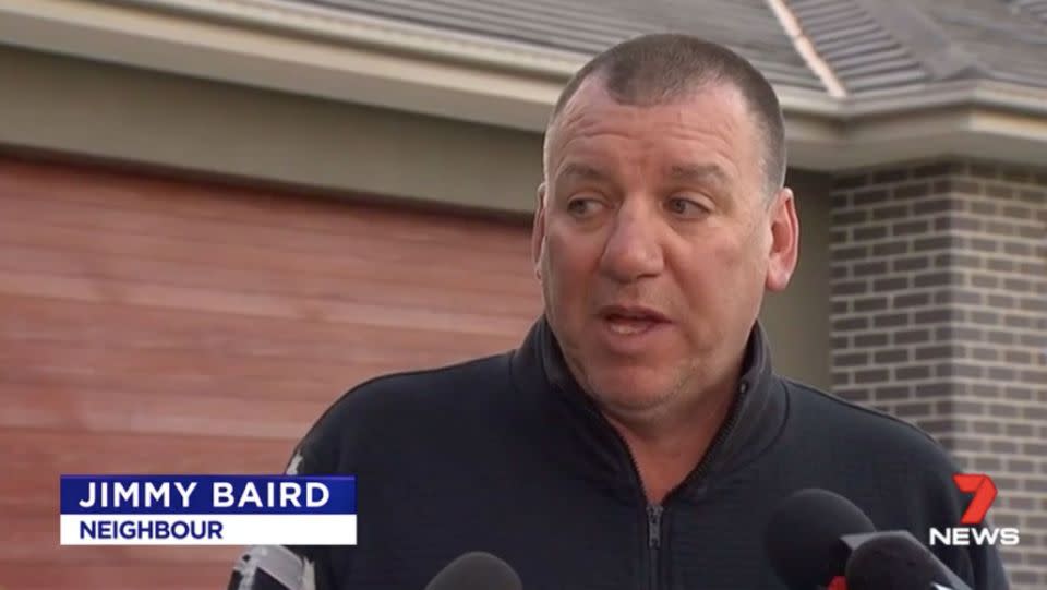 Neighbour Jimmy Baird heard the girl's screams and ran to help. Source: 7 News