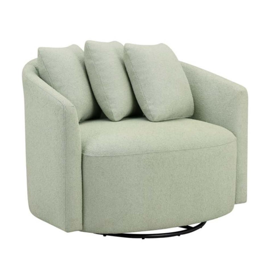 green lounge swivel chair