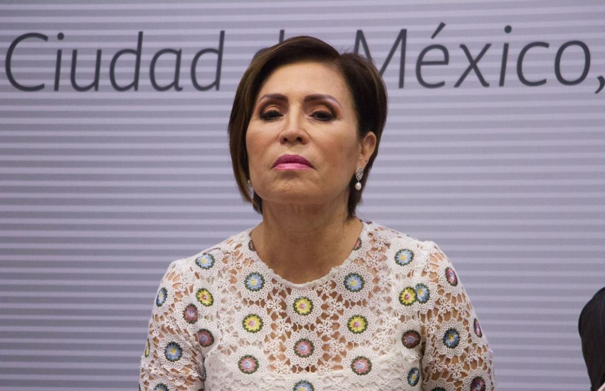 CIUDAD DE MÃXICO 11SEPTIEMBRE2018.- Rosario Robles Berlanga, titular de la Sedatu, acompaÃ±ada de Fernando Alaniz, en la conferencia de prensa para notificar el factor 2017 de los beneficios del Fondo Minero.   FOTO: VICTORIA VALTIERRA /CUARTOSCURO.COM