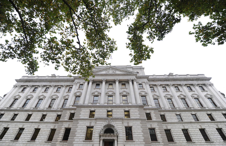 UK Treasury building in central London. (Toby Melville/Reuters)