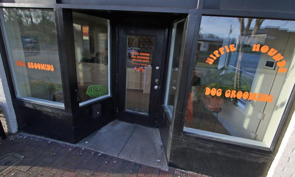 The exterior of Hippie Hounds Dog Grooming on East Central Avenue in Mount Holly early Monday morning, March 25, 2024.