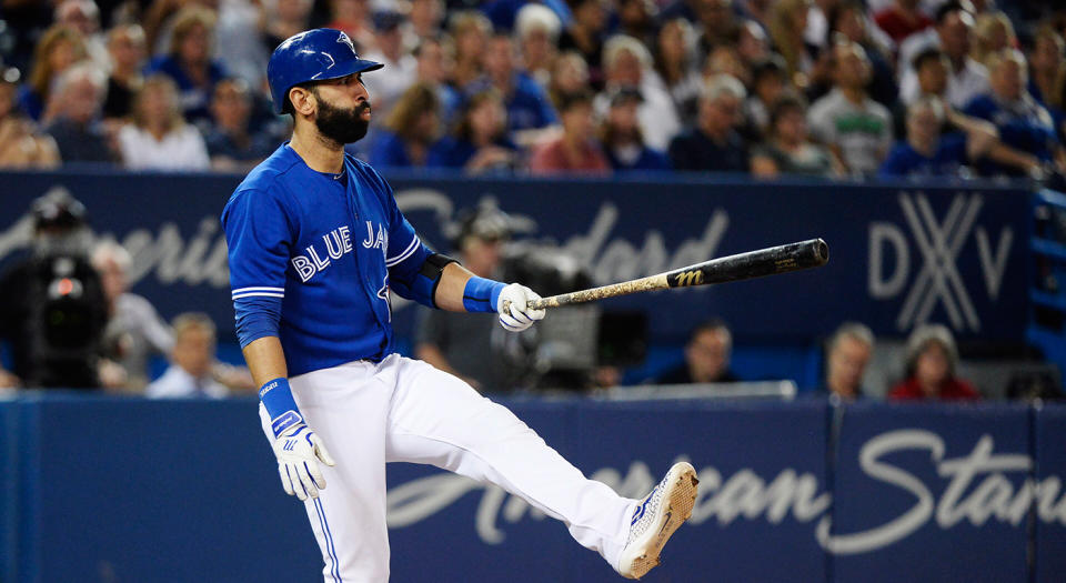 Jose Bautista has always generated elite power without sacrificing contact, which makes his dubious strikeout record an unfortunate footnote in his Blue Jays career. (Getty Images)