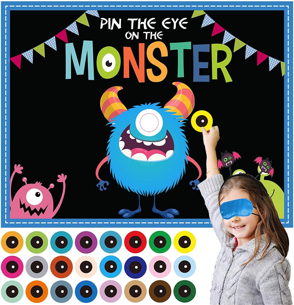 Joy Bang Halloween Pin The Eye on The Monster Game, best halloween party games