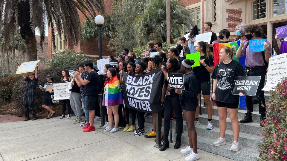 On Feb. 23, 2023, college students across Florida walked out of classes to protest Gov. Ron DeSantis’ proposed higher education policy, which would prevent public colleges within the state from having any initiatives supporting education in diversity, equity and inclusion (DEI) among other things.
