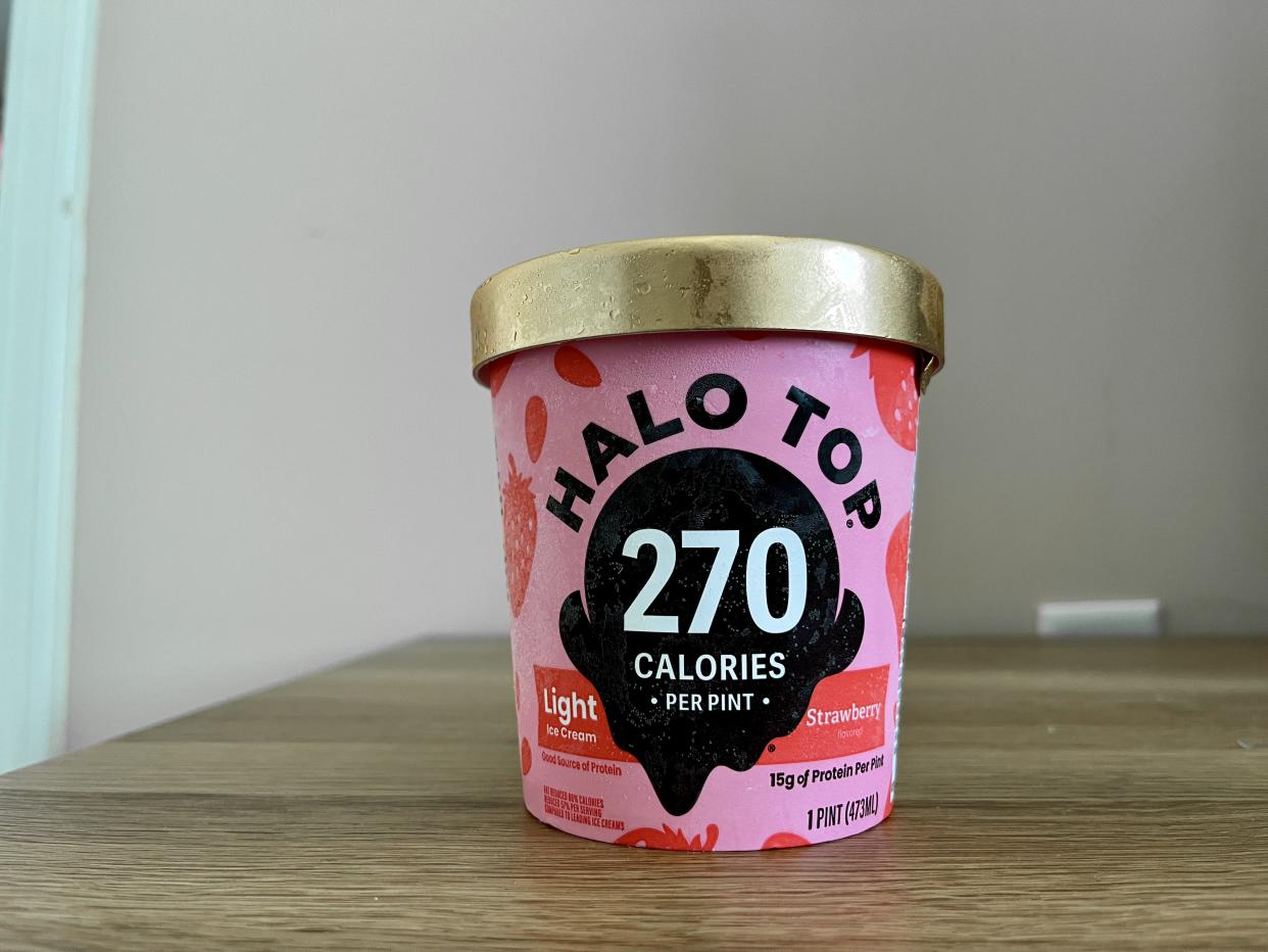 Strawberry halo top ice cream