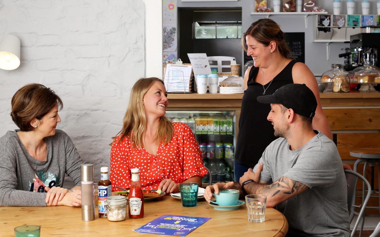 The Telegraph's Madeleine Howell finds a newfound appreciation of the benefits of having a chat with strangers at Georgia's Kitchen in Hampton Hill - Clara Molden