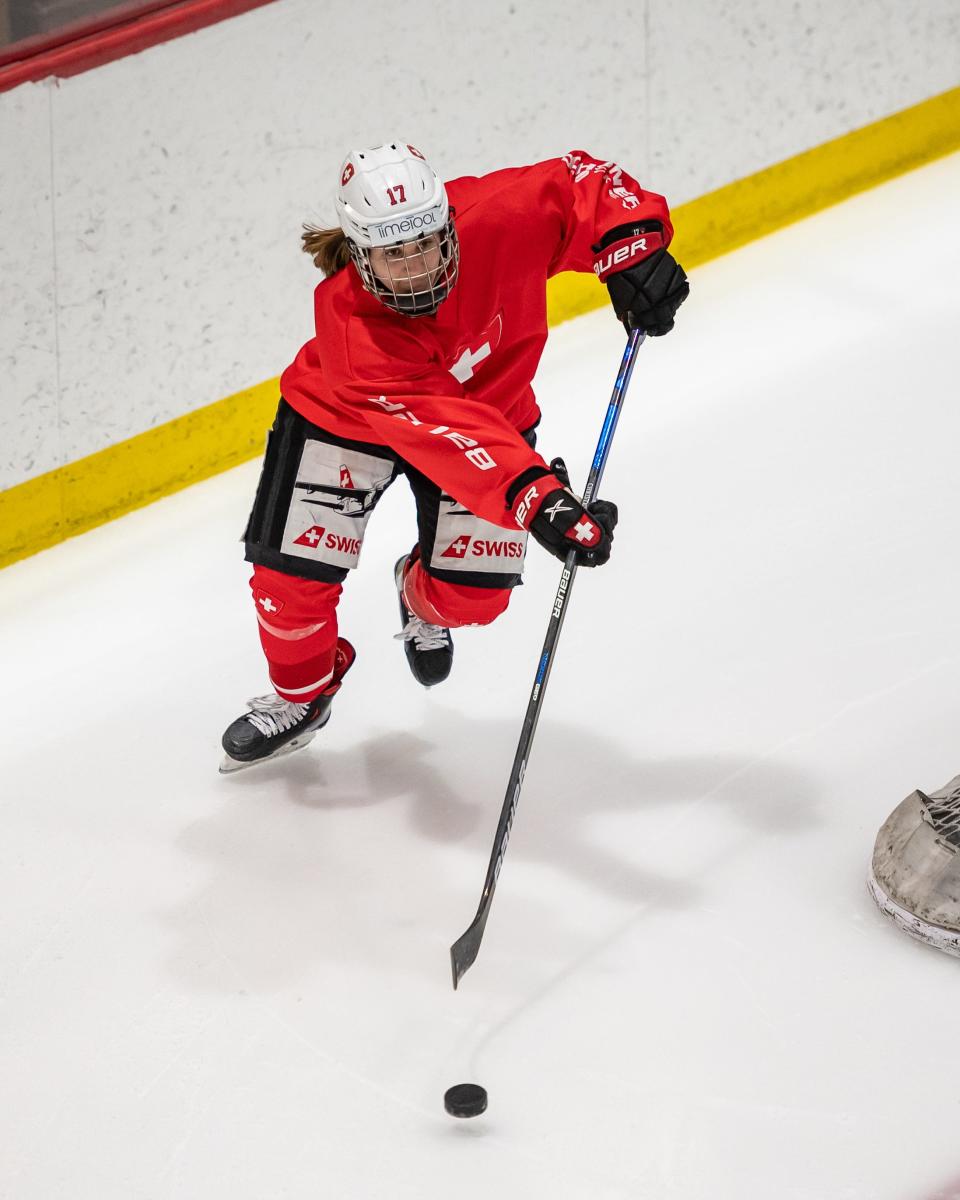 Team Switzerland takes to the Nexus Center ice Wednesday for practice ahead of the 2024 IIHF Women's World Championship.