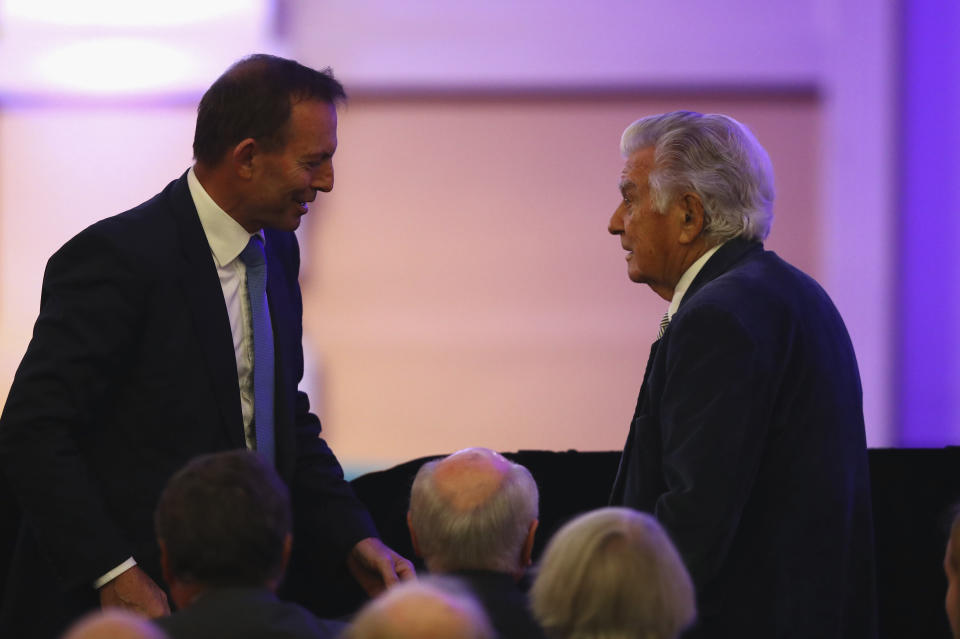 This off-key analysis of Bob Hawke's death comes just days before Tony Abbott will stand in the federal election. Photo: Getty Images