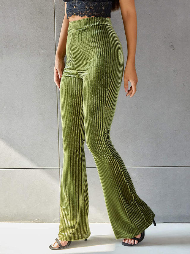 UO Green Velvet Corduroy Flare Trousers  Clothes, Flare trousers,  Realistic clothing