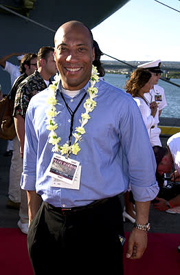 Byron Allen aboard the USS John C. Stennis at the Honolulu, Hawaii premiere of Touchstone Pictures' Pearl Harbor