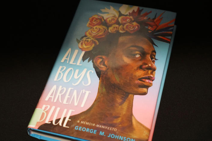 A copy of the often banned book All Boys Aren&#39;t Blue, a memoir manifesto by LGBTQIA activist George M. Johnson. (Alamy Stock Photo)