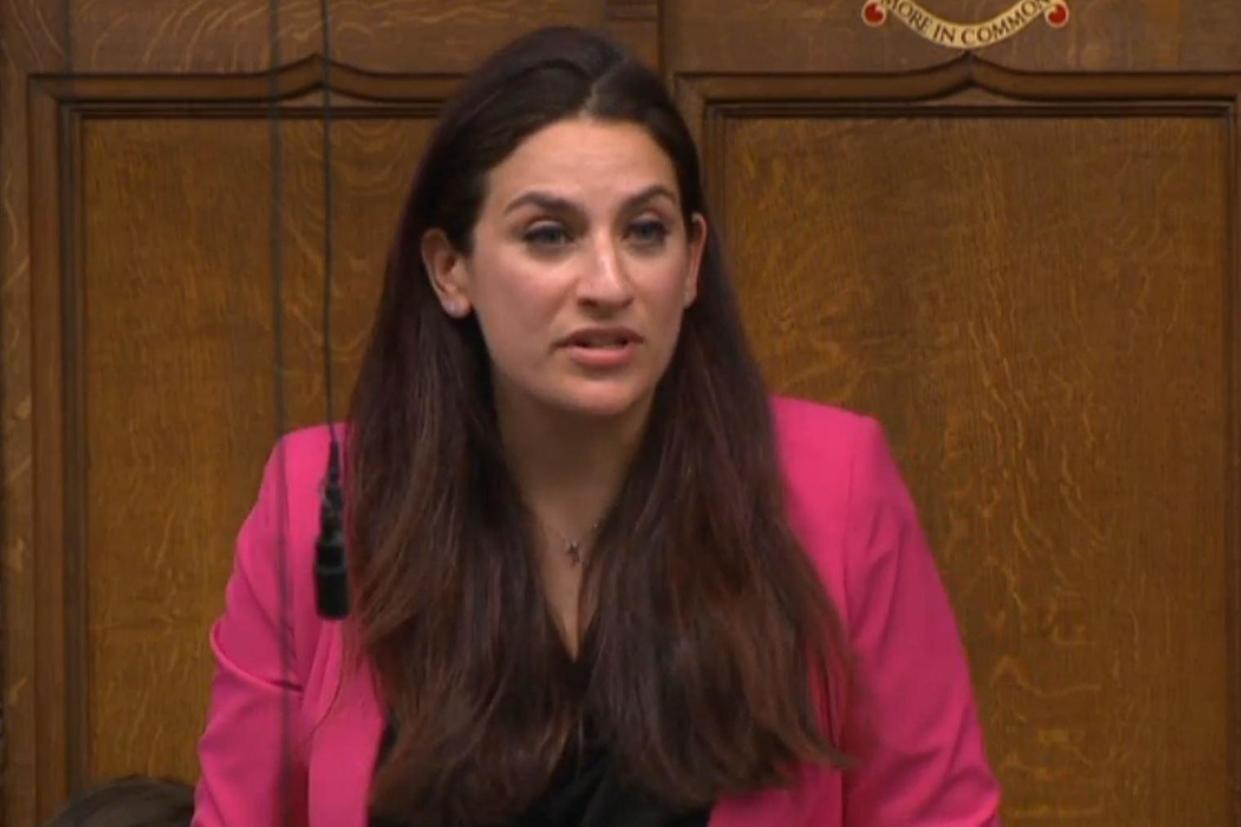 Labour's Luciana Berger during her speech in the Commons, which was applauded by MPs from all sides after she spoke of the anti-Semitic abuse she had faced: PA