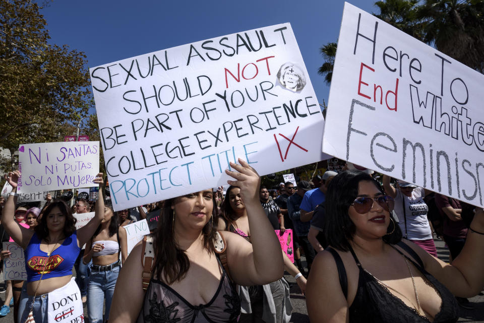 Participants in the 3rd annual Amber Rose SlutWalk in Los Angeles.
