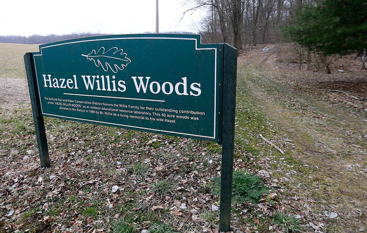 Each ambassador will participate in a community service event. Examples include collecting and testing water samples from rivers and streams and cleaning trails at the 40-acre Hazel Willis Woods property. (TIMES-GAZETTE FILE PHOTO)