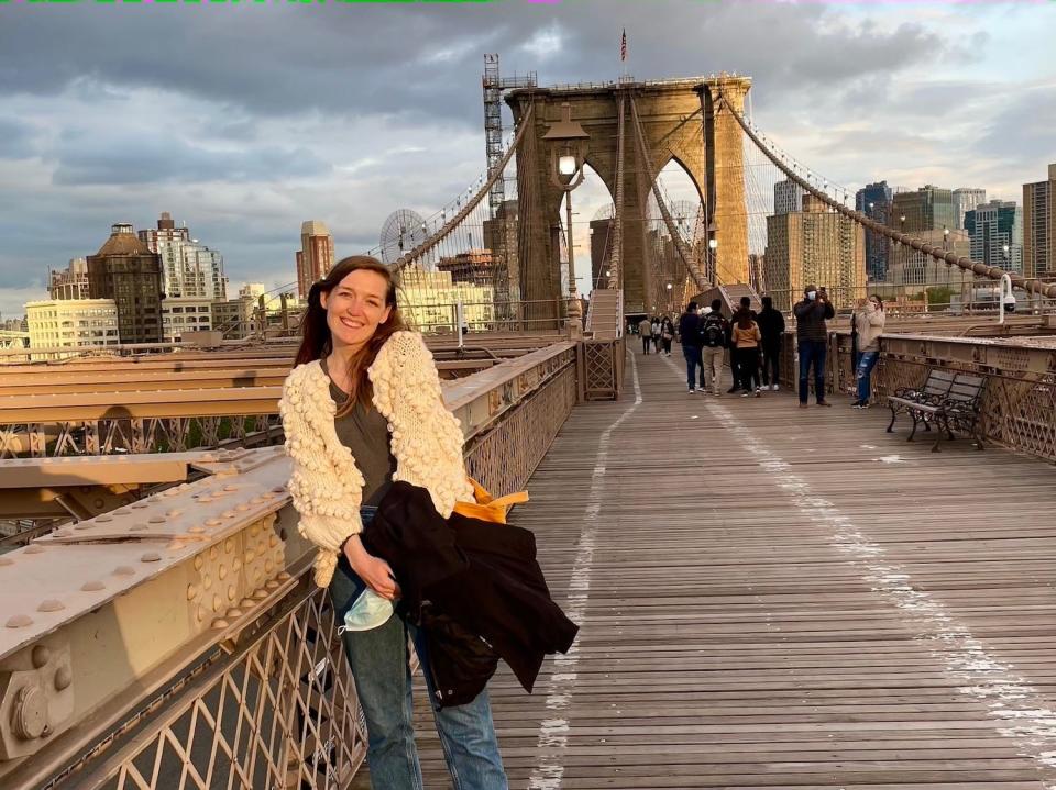 The author on the Brooklyn Bridge.