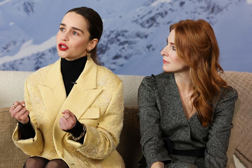 Emilia Clarke and Rosalie Craig at the Variety Sundance Studio, Presented by Audible on January 20, 2023 in Park City, Utah.