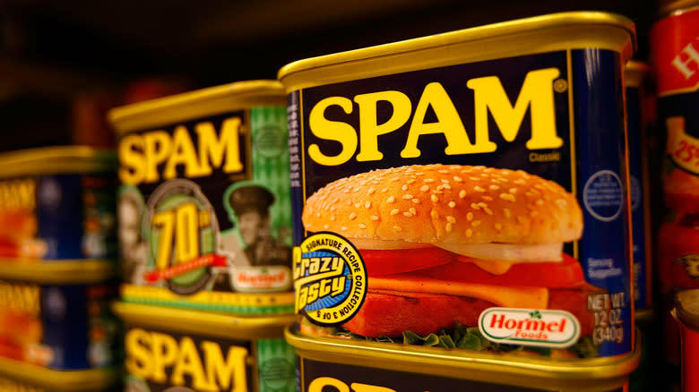 spam on grocery store shelf