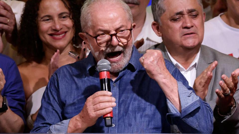 Lula en su discurso tras el triunfo.