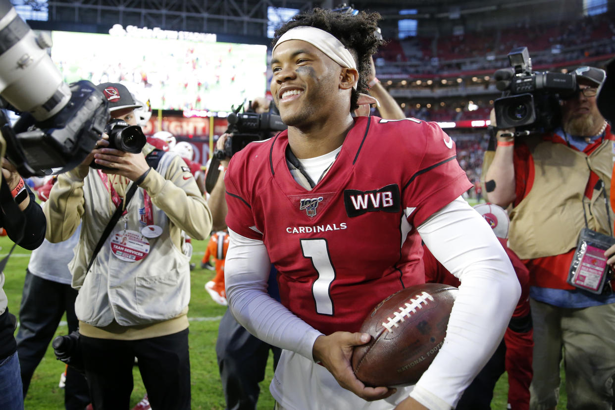 Kyler Murray hasn't given up on MLB just yet. (AP Photo/Rick Scuteri)