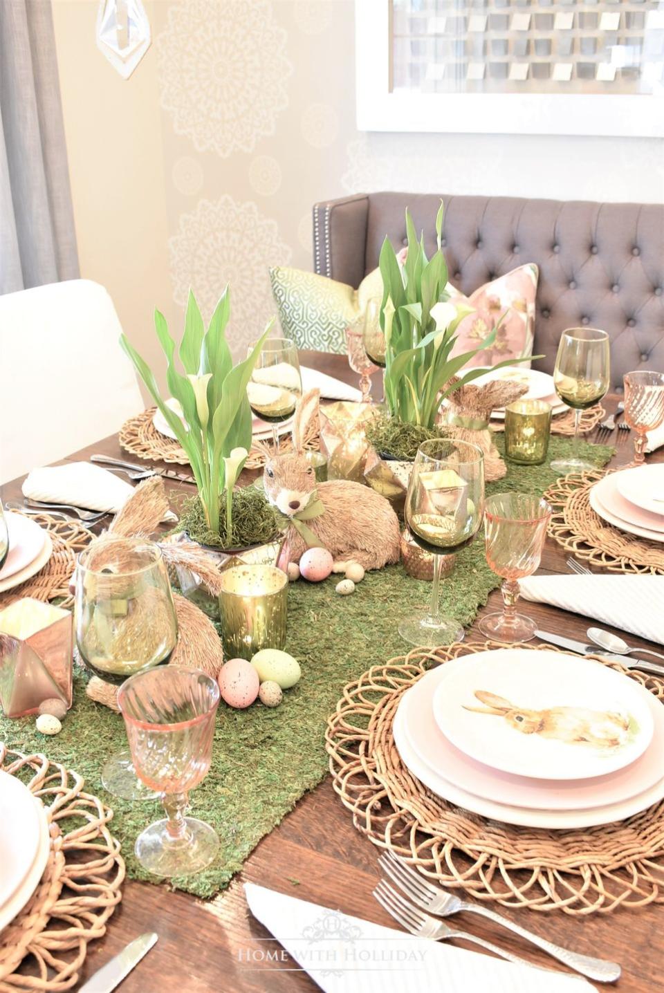 pink easter table setting easter table decorations