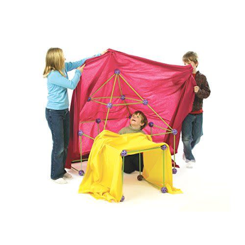 <p><strong>Crazy Forts</strong></p><p>amazon.com</p><p><strong>$44.99</strong></p><p><a href="https://www.amazon.com/dp/B001DNHYC0?tag=syn-yahoo-20&ascsubtag=%5Bartid%7C10063.g.34832297%5Bsrc%7Cyahoo-us" rel="nofollow noopener" target="_blank" data-ylk="slk:Shop Now;elm:context_link;itc:0;sec:content-canvas" class="link ">Shop Now</a></p><p>Take your blanket forts to the next level with this construction set, which allows families to make forts that look like towers, domes or castles. It comes with rods and balls, but you have to provide your own blankets and sheets. <em>Ages 5+</em></p><p><strong>RELATED:</strong> <a href="https://www.goodhousekeeping.com/childrens-products/toy-reviews/g31132135/best-new-toys-2020/" rel="nofollow noopener" target="_blank" data-ylk="slk:These Will Be the Hottest Toys of 2020 — and Kids Will Flip for Them;elm:context_link;itc:0;sec:content-canvas" class="link ">These Will Be the Hottest Toys of 2020 — and Kids Will Flip for Them</a><br></p>